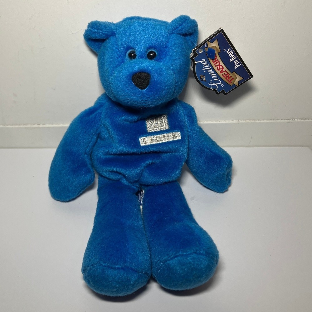 Limited Treasures NLF Pro Bears 1998 #20 Sanders Detroit Lions‎ Blue Beanie Baby